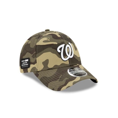 Washington Nationals Gorra | New Era MLB Armed Forces Weekend Stretch Snap 9forty Adjustable Cap Mexico - Verdes